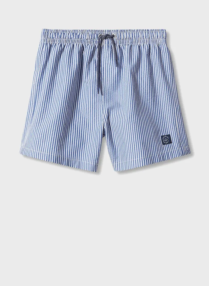 Kids Stripe Swimming Trunks