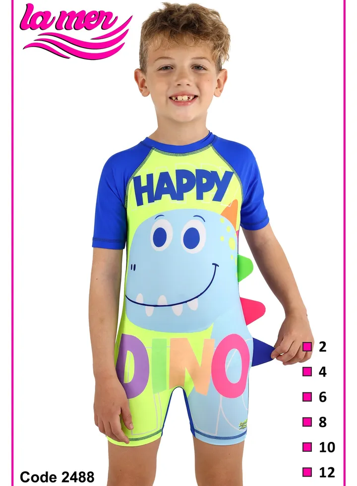 kids swimwear dino character high quility one piece