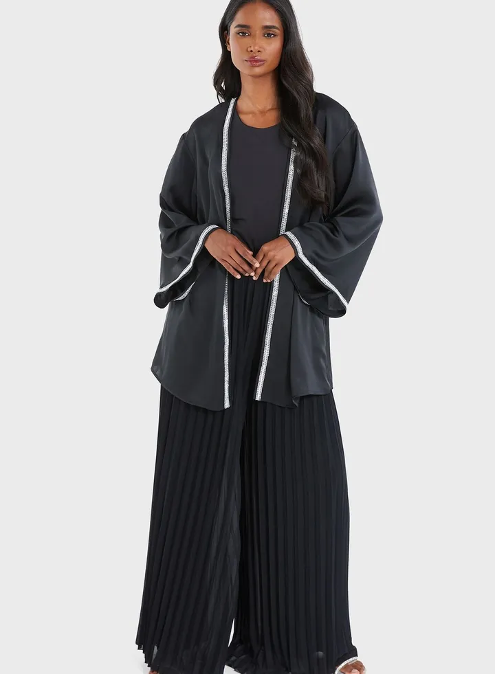 Embellished Trim Kimono