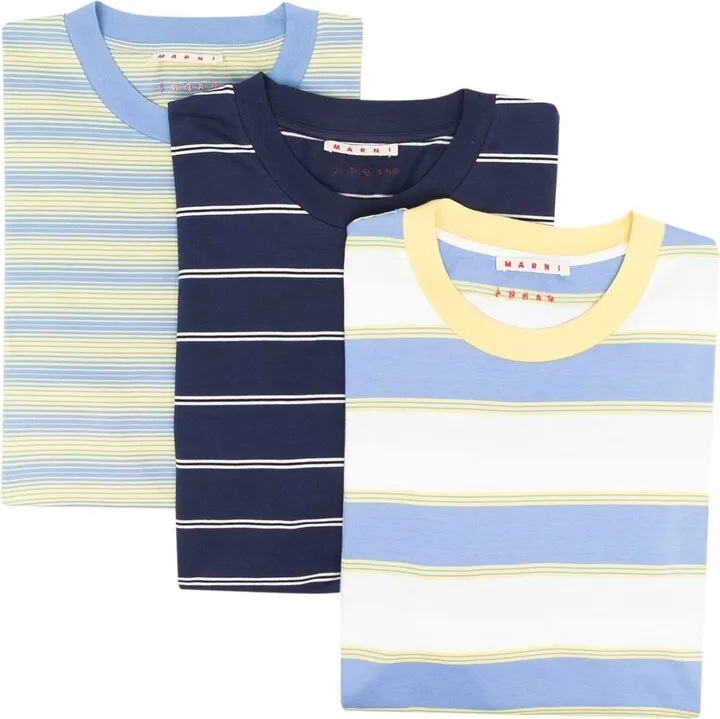 stripe-print short-sleeved T-shirt