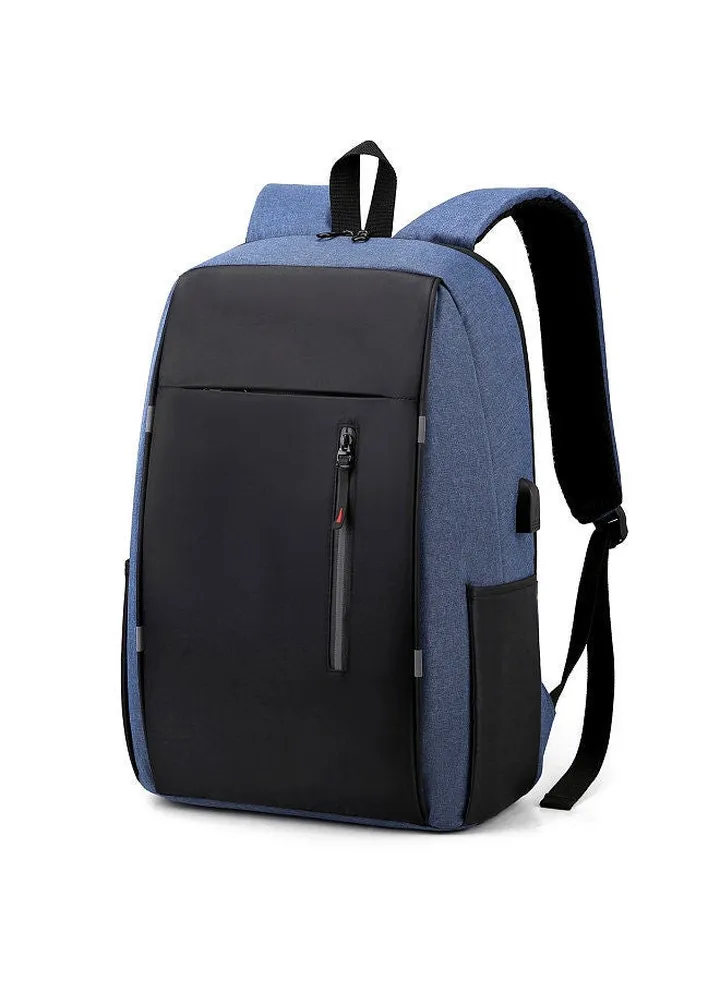 Laptop Backpack Women Men Shoulders Bag for College Travel Trip Business Fits Up to 15.6 inches Blue