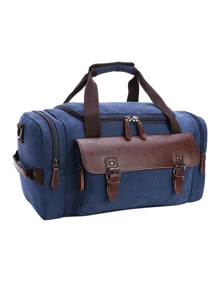 Waterproof Travel Duffle Bag Blue/Brown