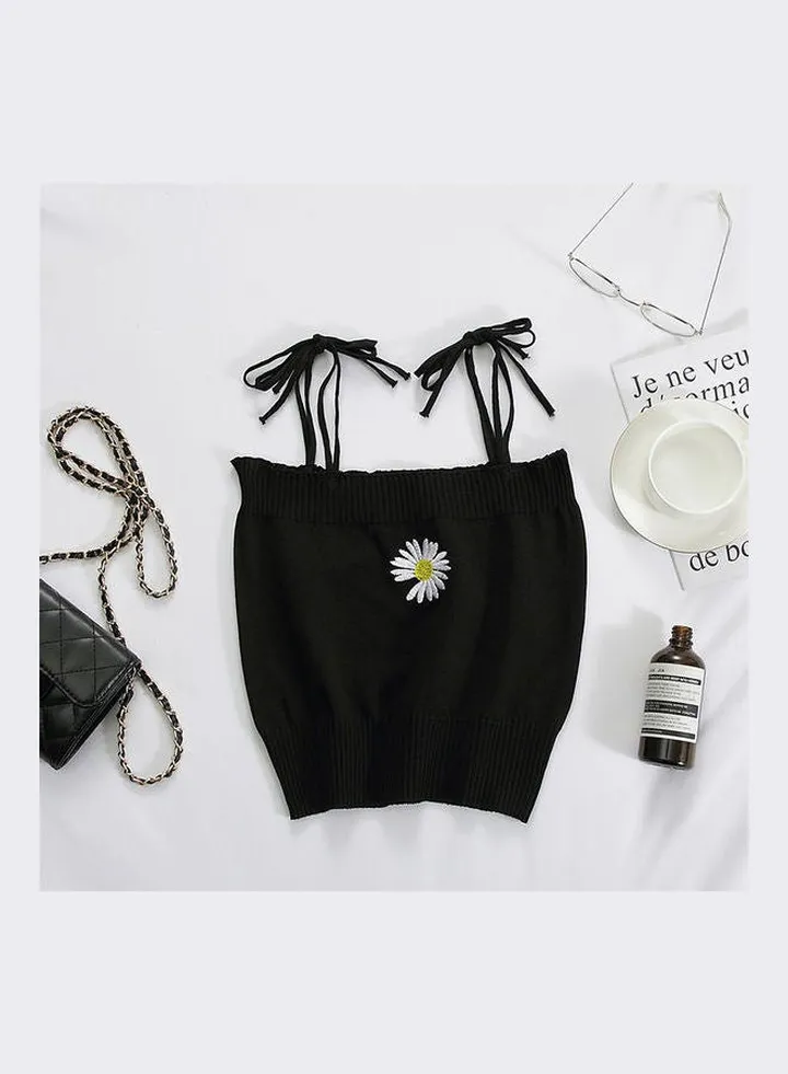 Slim Cropped Small Camisole black
