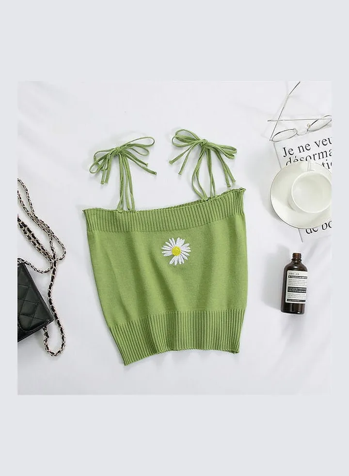 Slim Cropped Small Camisole green