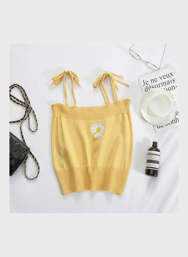 Slim Cropped Small Camisole yellow