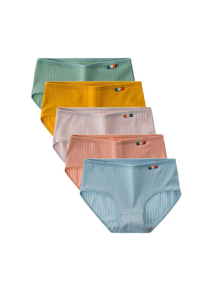 5 Pieces Womens Cotton Pantie