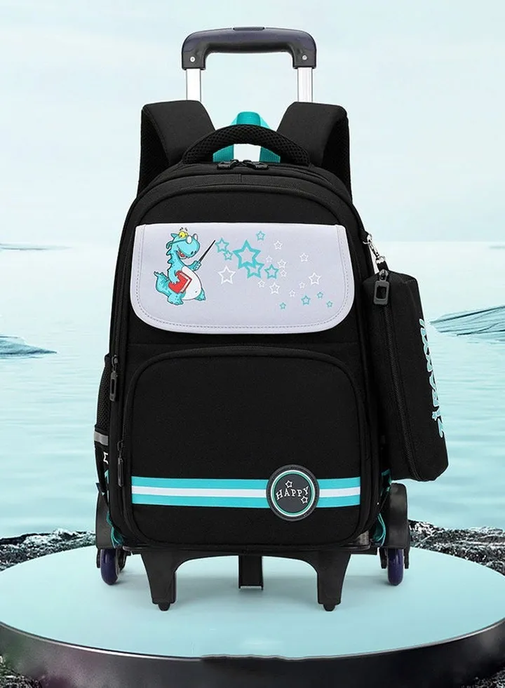 Boys Rolling Backpacks Durable Students Wheeled Backpack Large Capacity School Bag with wheels Kids Travel Trolley BookBag School Luggage Bag for Boys Girls