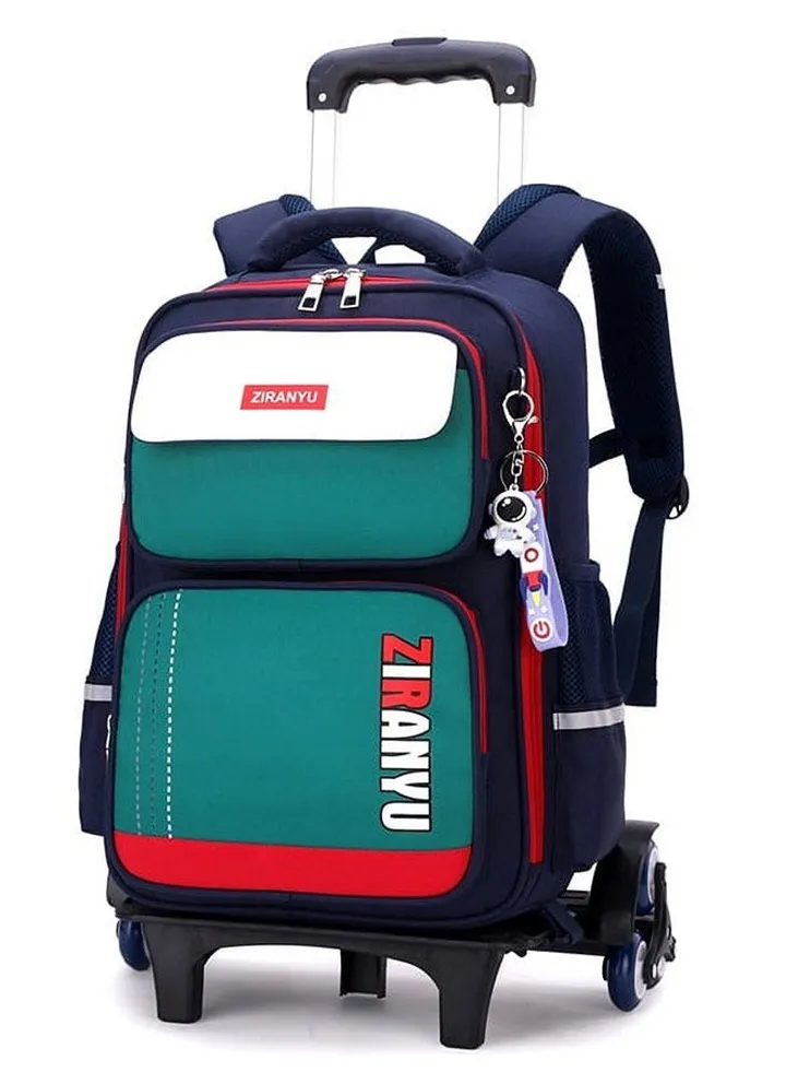 Boys Rolling Backpacks Durable Students Wheeled Backpack Large Capacity School Bag with wheels Kids Travel Trolley BookBag School Luggage Bag for Boys Girls