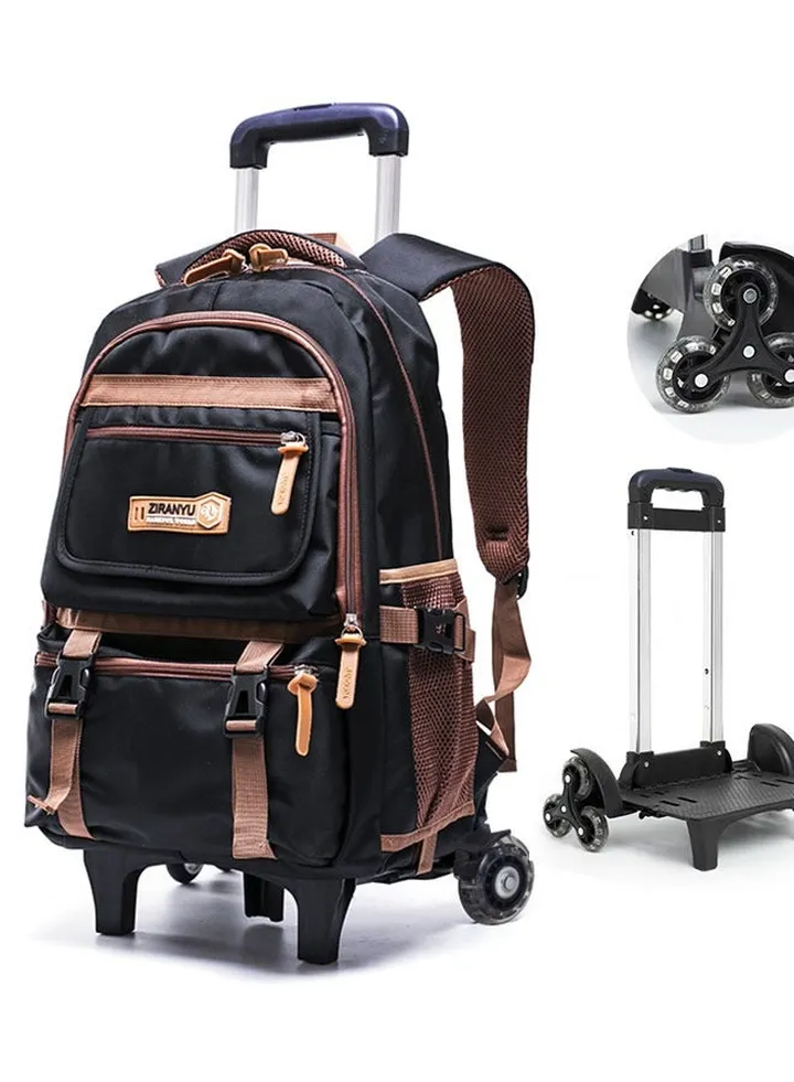 Boys Rolling Backpack,Students Wheeled Backpacks Large Capacity School Bag with wheels Kids Durable Travel Trolley BookBag Kids Luggage Bag for Boys Girls