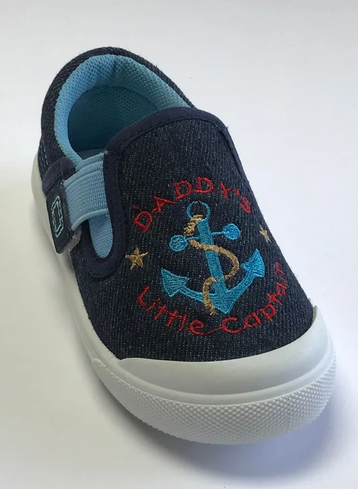 Flat Fashion Sneakers Comfort Easy Fitting Kids Shoes For Boys Navy