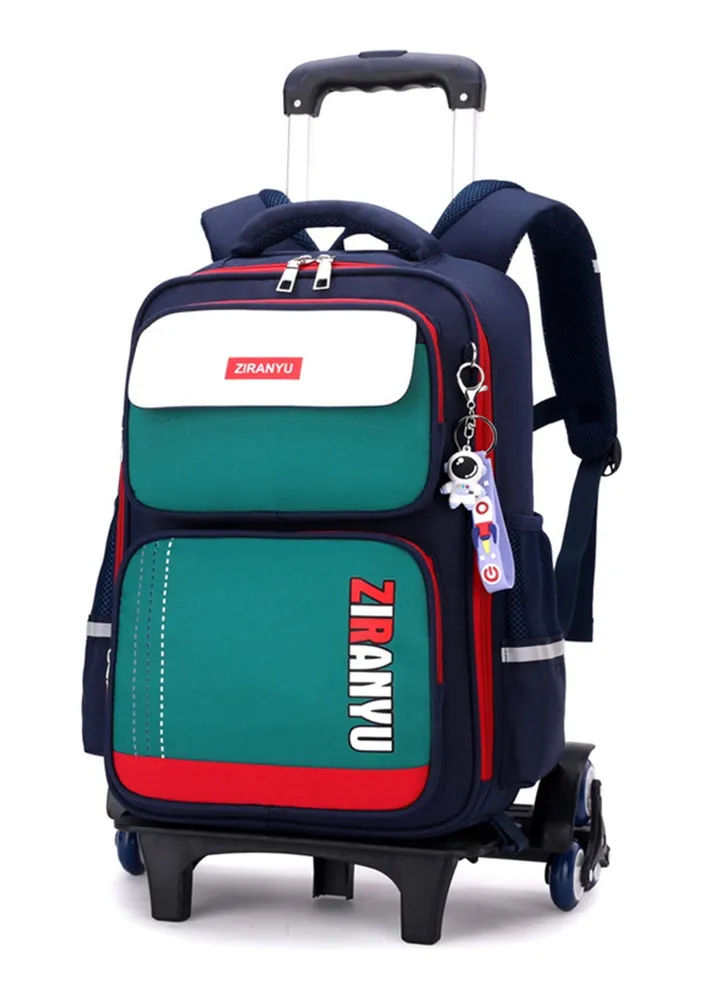 Rolling Backpack Travel Trolly BookBag School Wheeled Backpack for Boys Girls Kids Luggage School Bag with Wheels Trolley Backpack