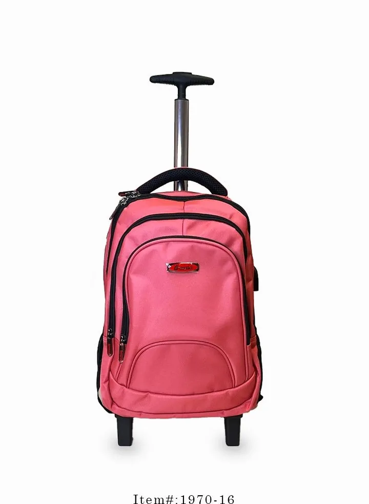Trolley School Bag for Students - Multi-Functional Backpack with Wheels - Ideal School Bags for Girls and Boys - Travel-Friendly Trolley Luggage 16 inch