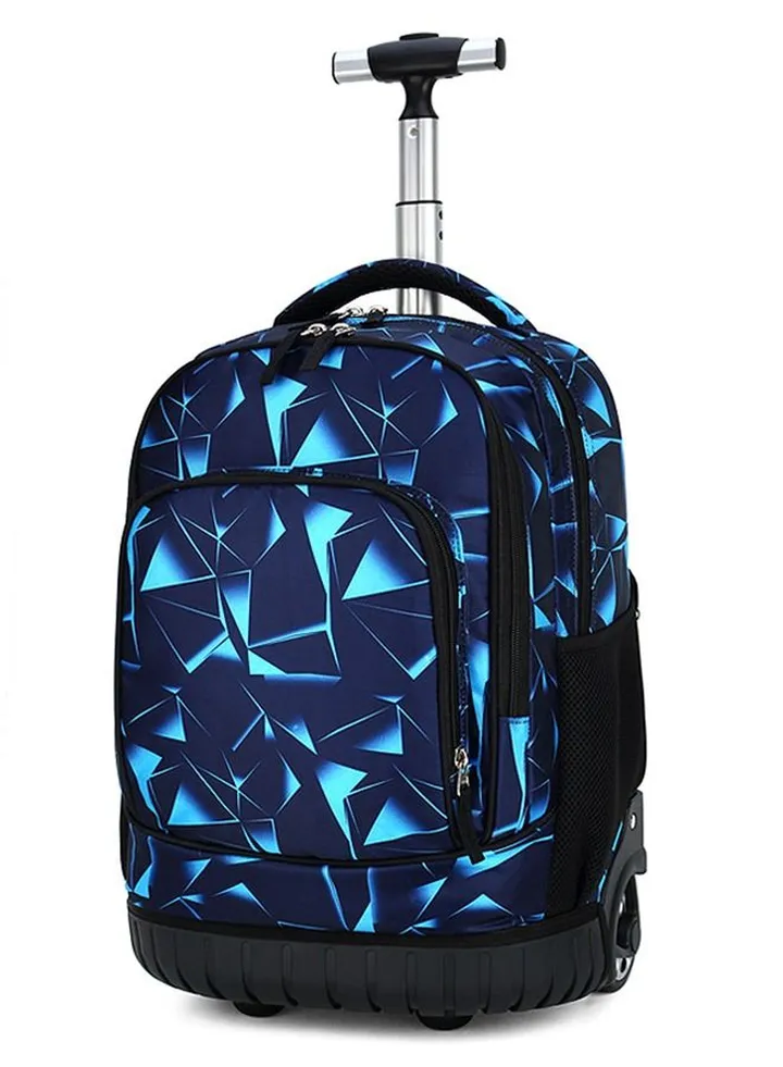 Boys Backpacks Kids' Luggage Wheeled Bags Kids Trolley School Bags Rolling Suitcase Durable Bookbag for Boys Girls Students