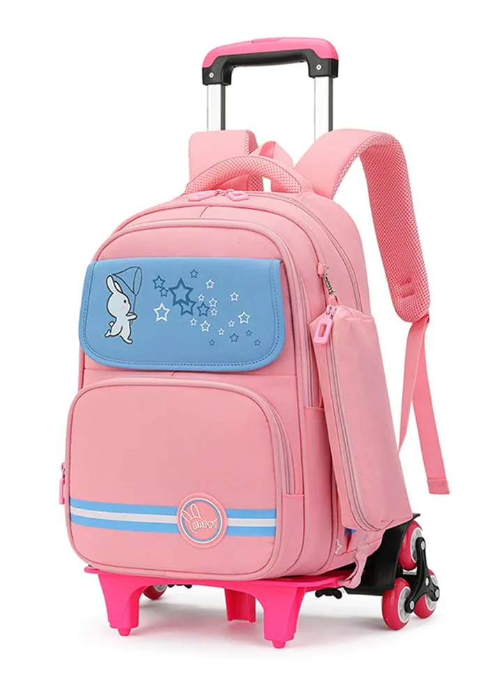 Rolling Backpack Travel Trolly BookBag School Wheeled Backpack for Boys Girls Kids Luggage School Bag with Wheels Trolley Backpack