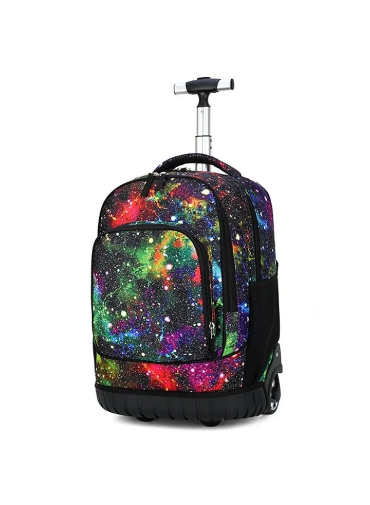 Kids Rolling Backpacks Fashion Printed Trolley School Bags Large Capacity Wheeled Kids' Luggage Bag