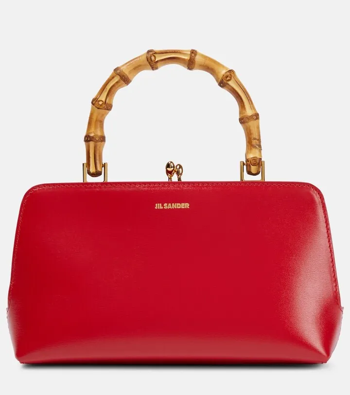Mini leather tote bag