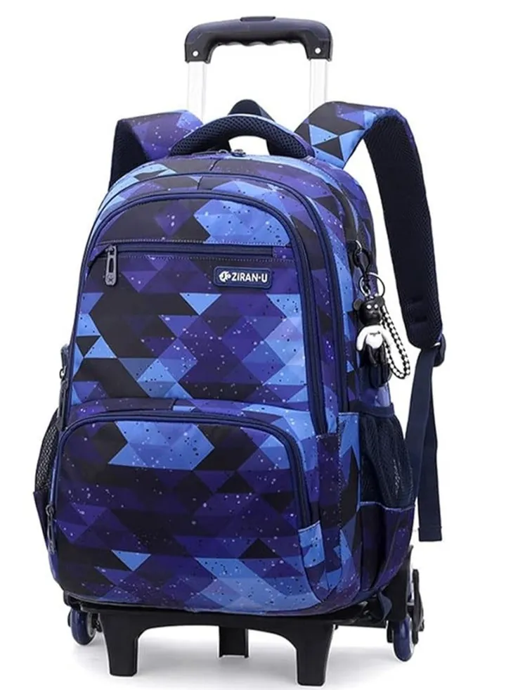 Rolling Student Backpack Travel Trolley Book Bag School Wheeled Backpack for Boys Girls Kids Luggage Case with Wheels Trolley Backpack