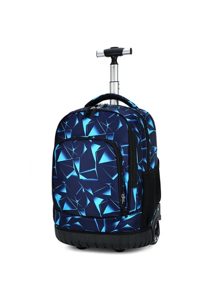 Kids Rolling Backpacks Fashion Printed Trolley School Bags Large Capacity Wheeled Kids' Luggage Bag