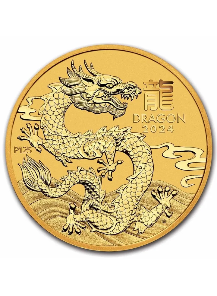 Australia Lunar Dragon Gold 1/4 oz Coin 9999 Carat