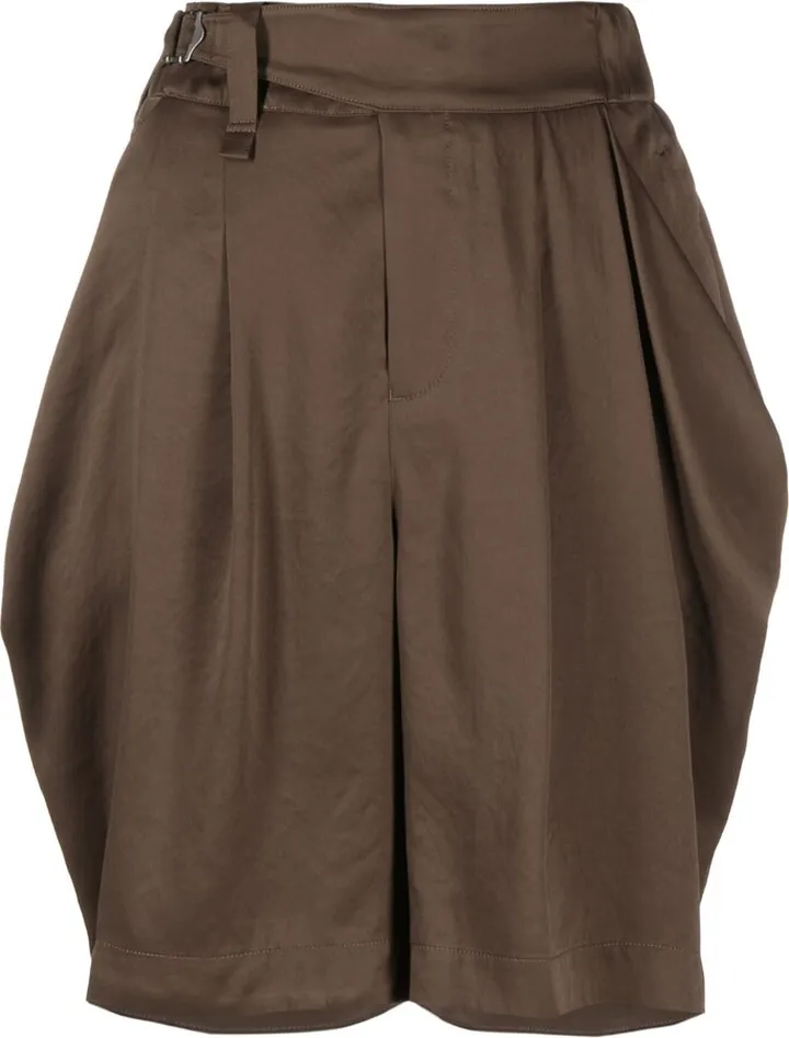 Pleat-Detail Shorts