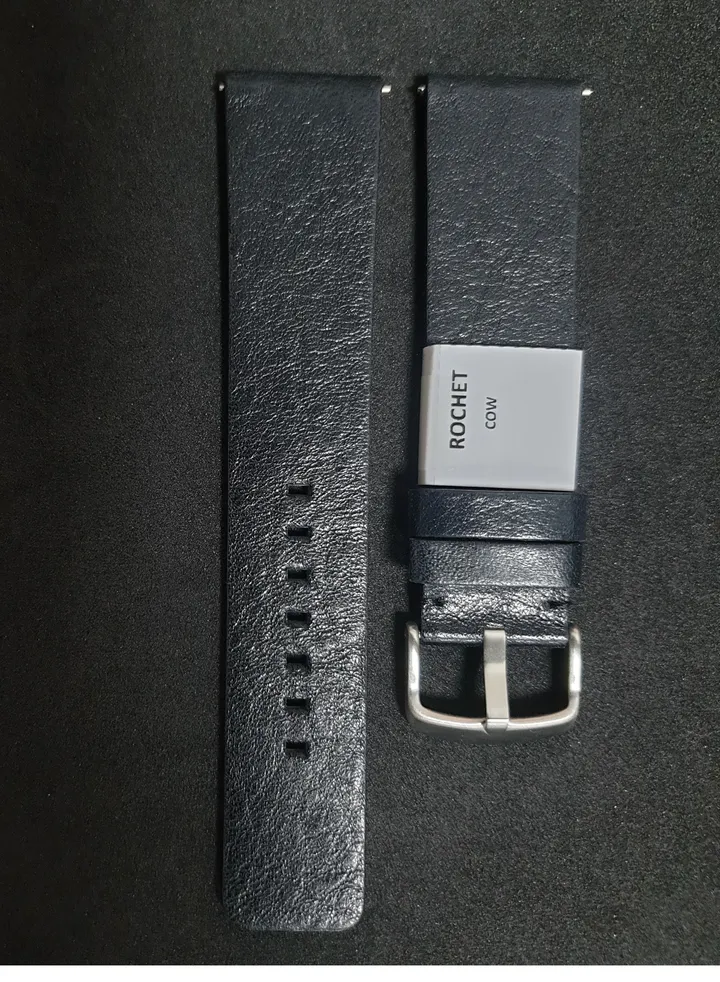 Rochet French Made 22mm Black Premium Cow Watch Band