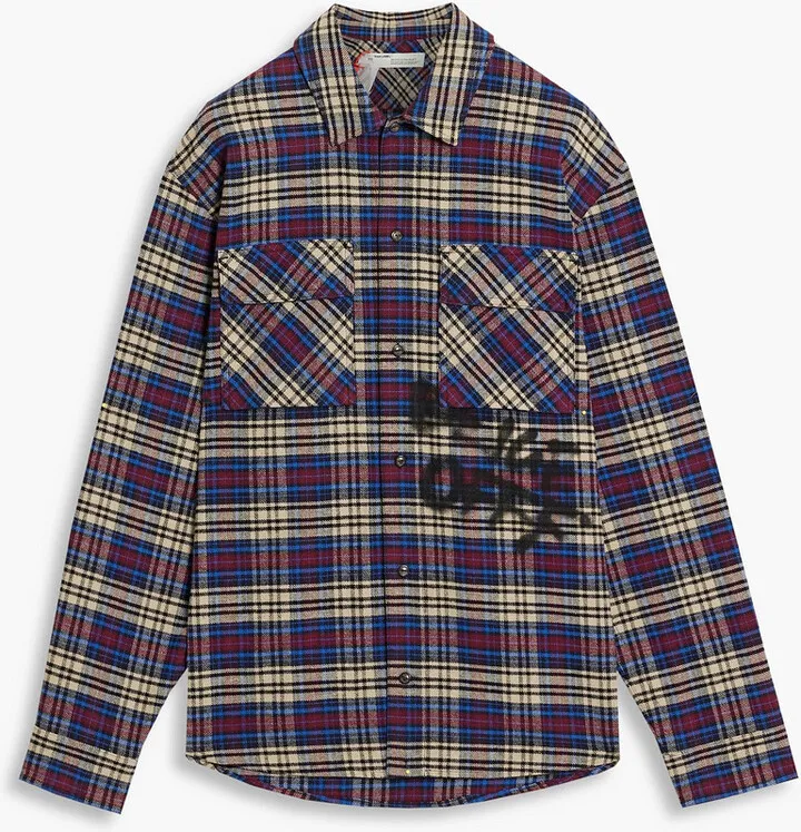 Checked cotton-flannel shirt