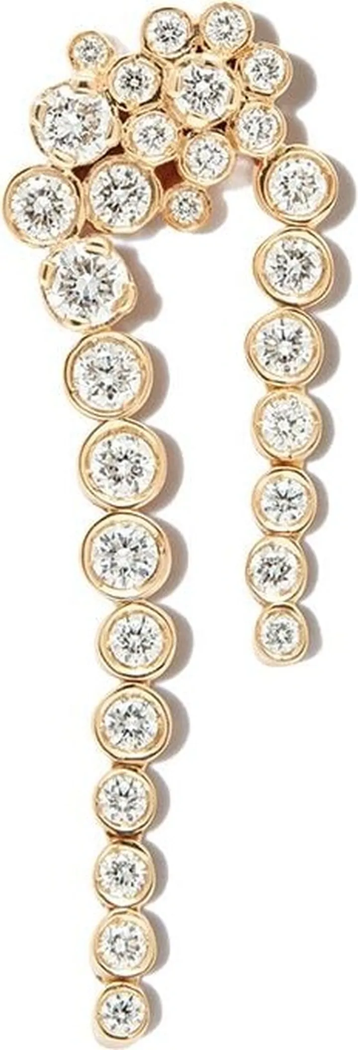 18kt yellow gold Petite Fontaine diamond earring