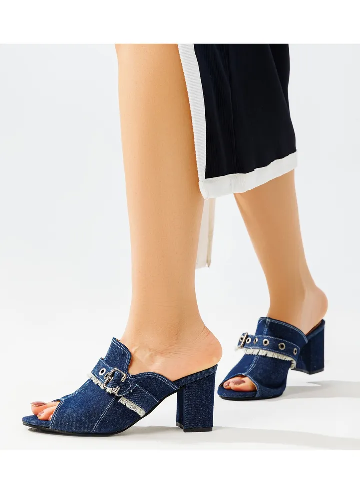 Lifestylesh Shoes Heels Jeans Fabric SB-10 - Blue