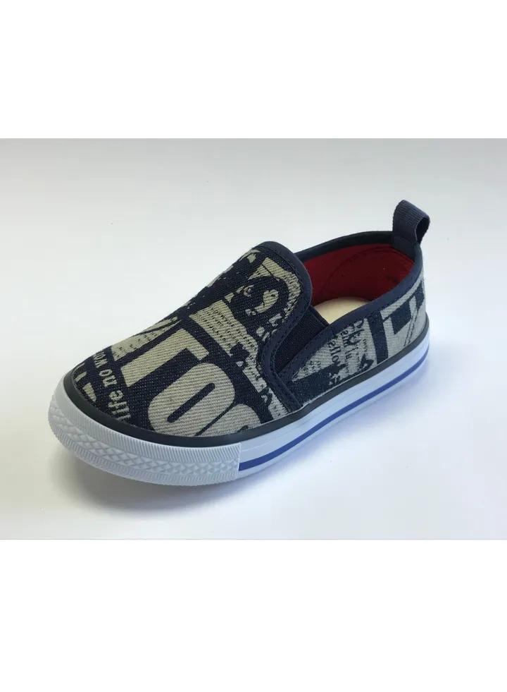 Flat Fashion Sneakers Comfort Easy Fitting Kids Shoes For Boys Navy