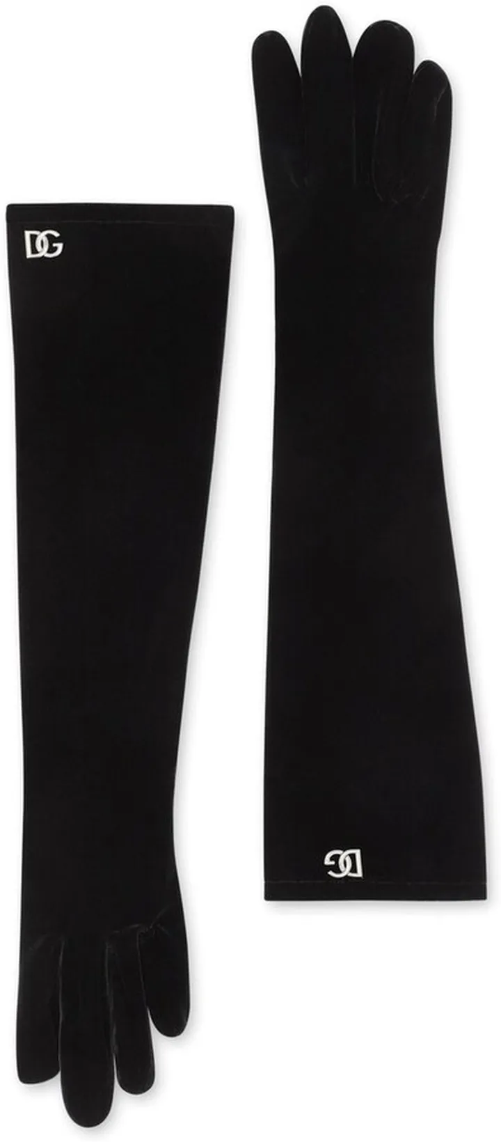 velvet gloves with DG logo