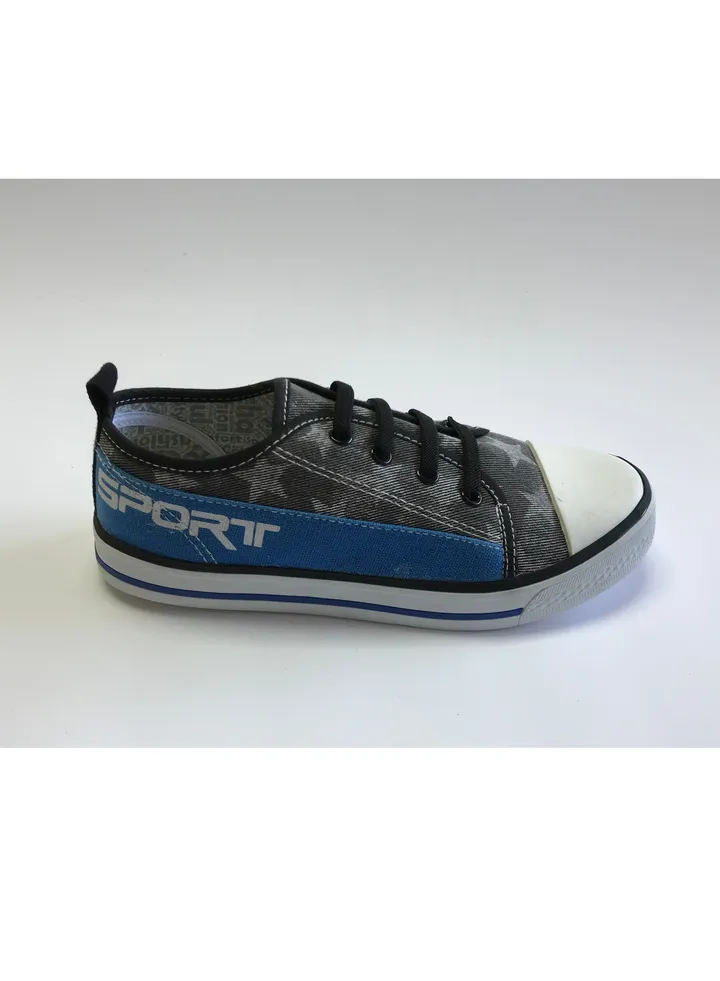 Flat Fashion Sneakers Comfort Easy Fitting Kids Shoes for Boys Black