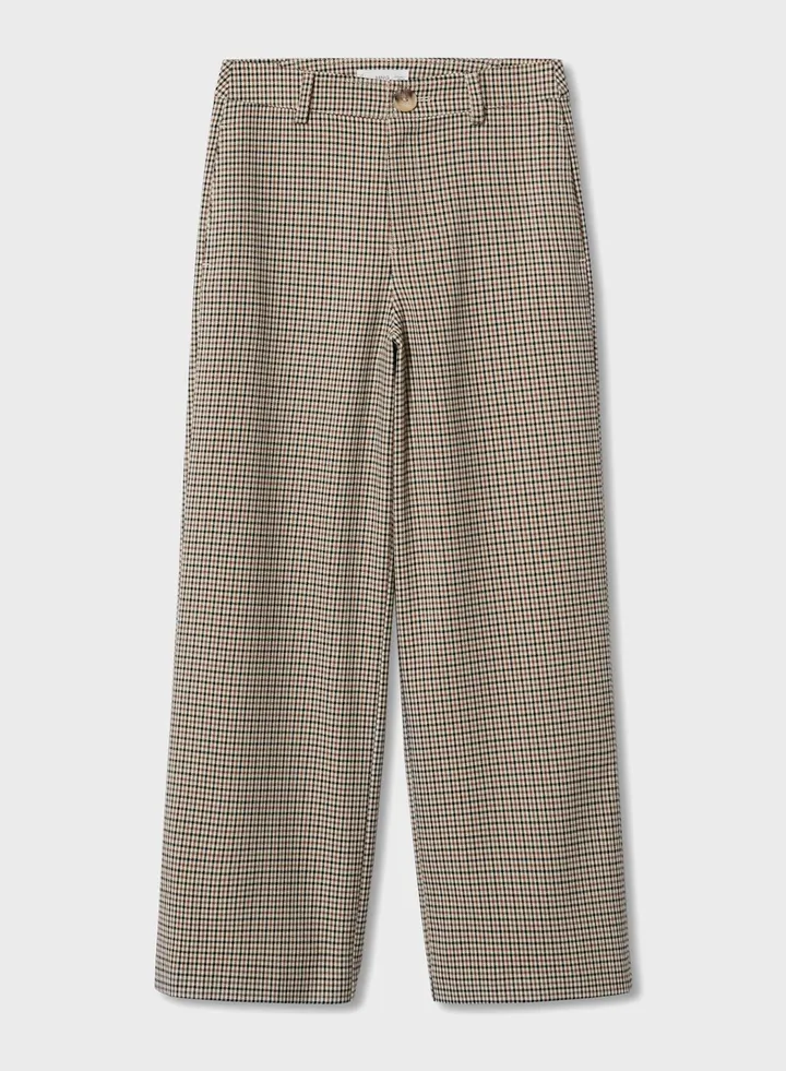 Kids Checked Straight Trousers