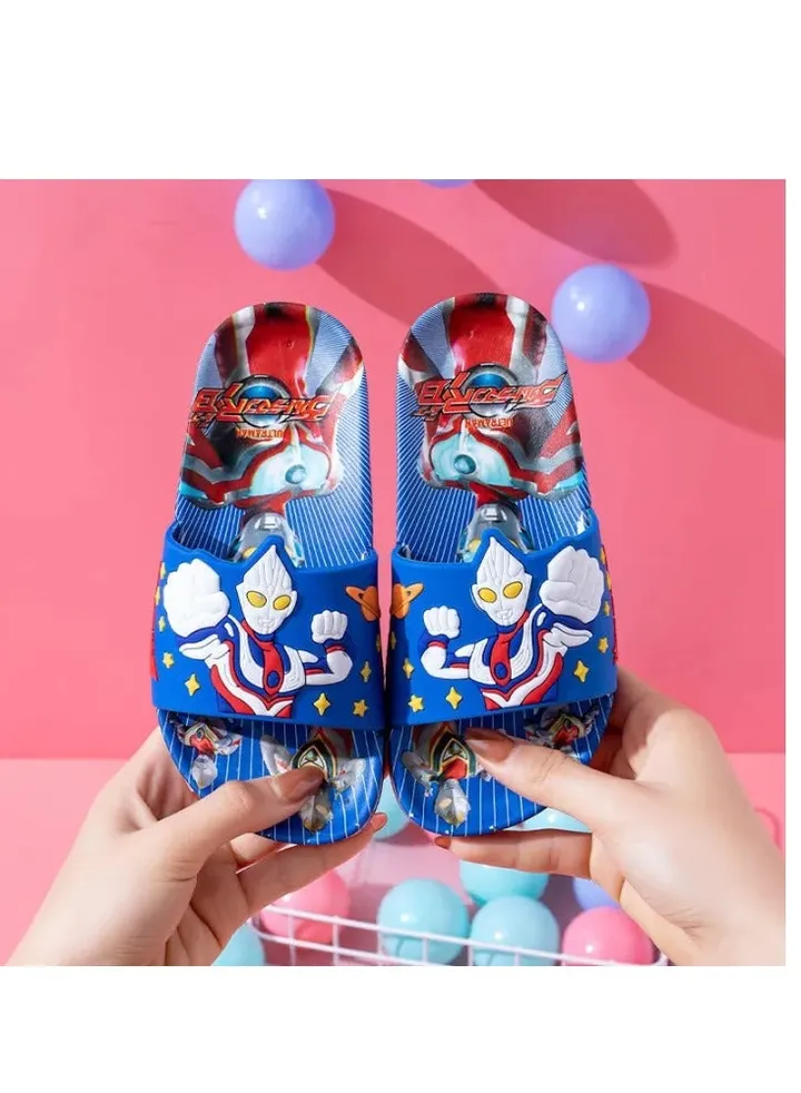 Surfaced slippers for children comfortable and suitable for daily home use in blue 27