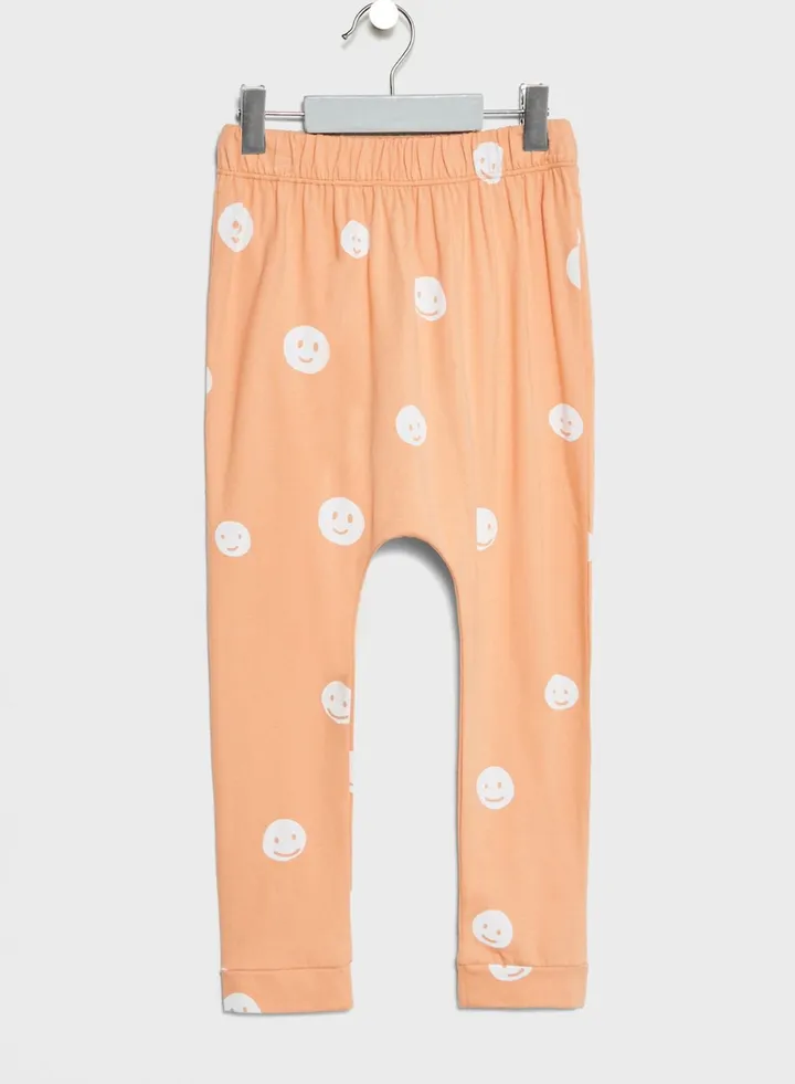 Little Smiley Print Pants