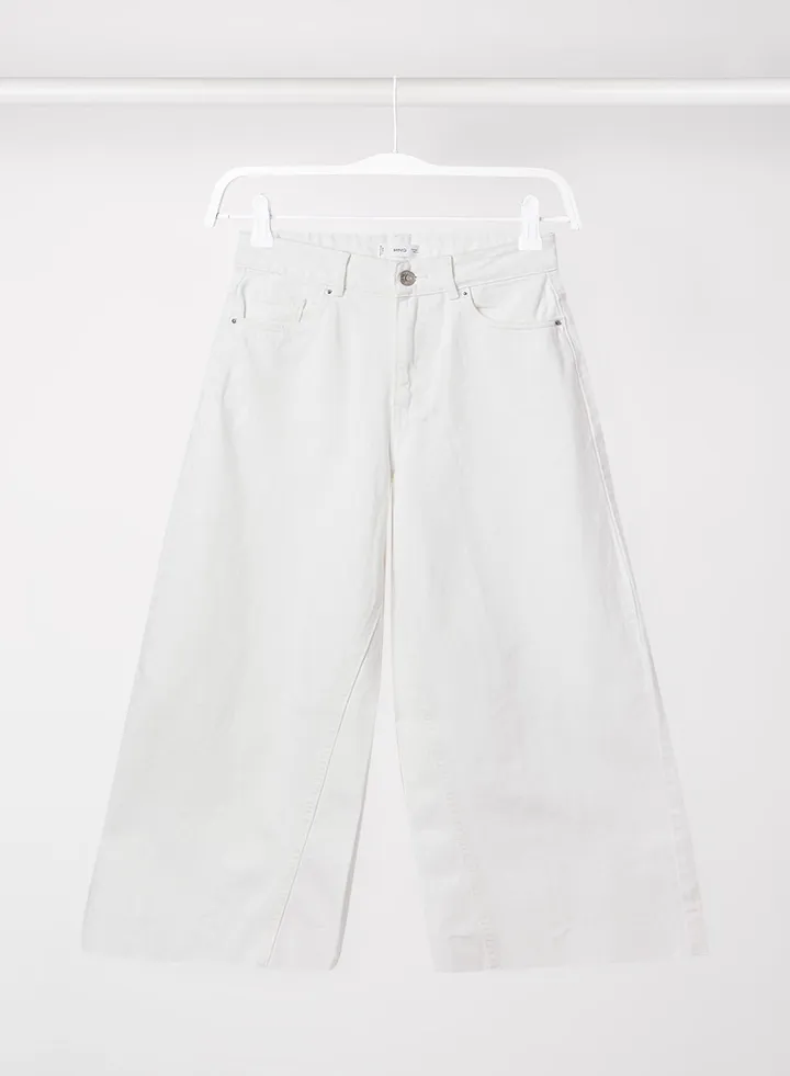 Girls Frayed Hem Culottes Jeans