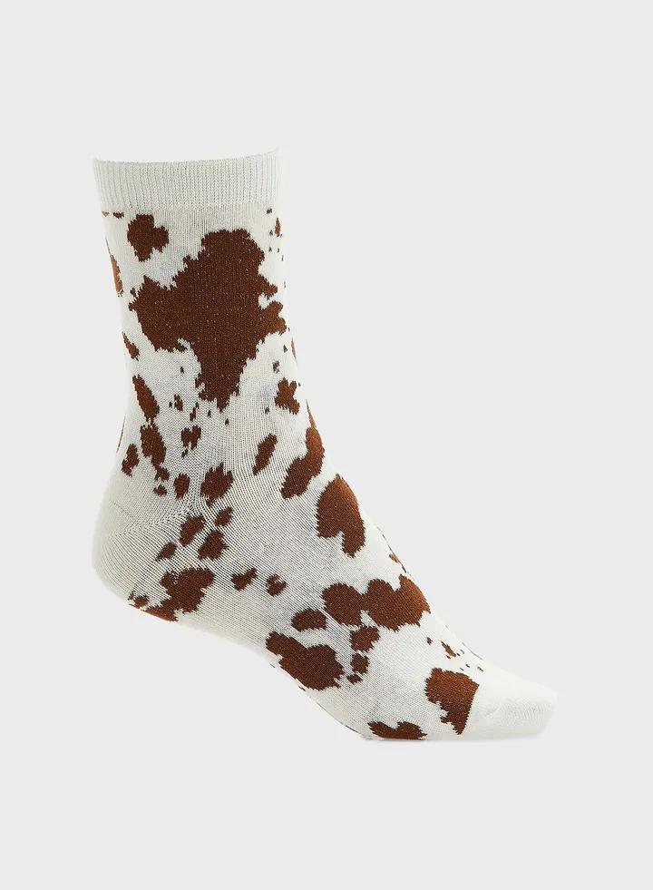 Printed Crew Socks