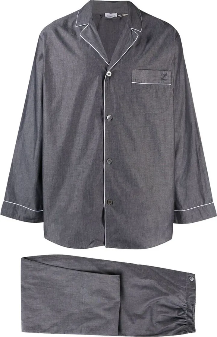 Grey Cotton Pajama Set