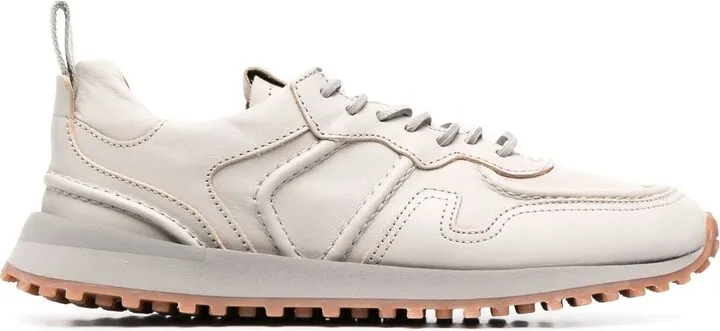 Calf-Leather Low-Top Sneakers