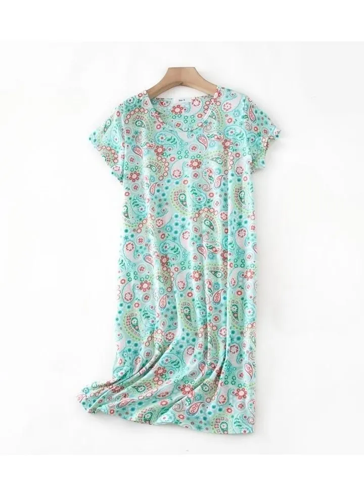 Cute Cartoon Cotton Homewear Knitted Sweet Large Short Sleeve Pajamas