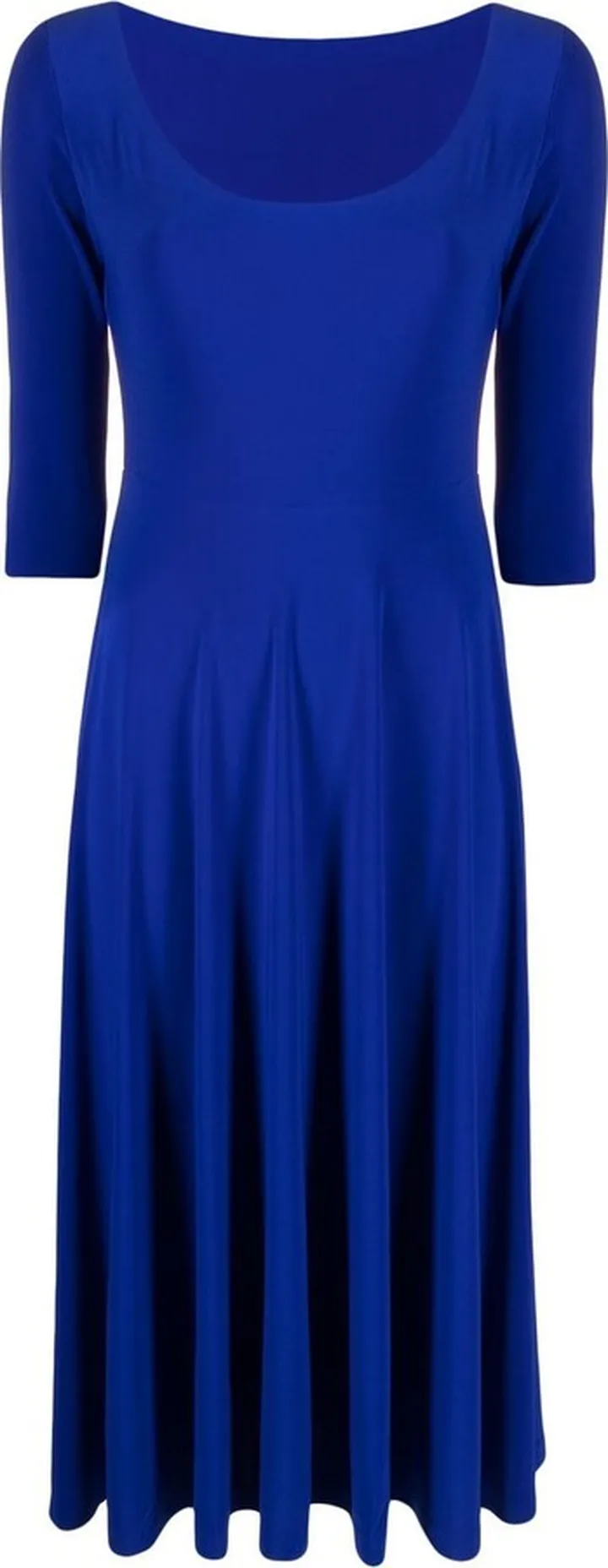 Pleated Scoop Neck Midi Dress