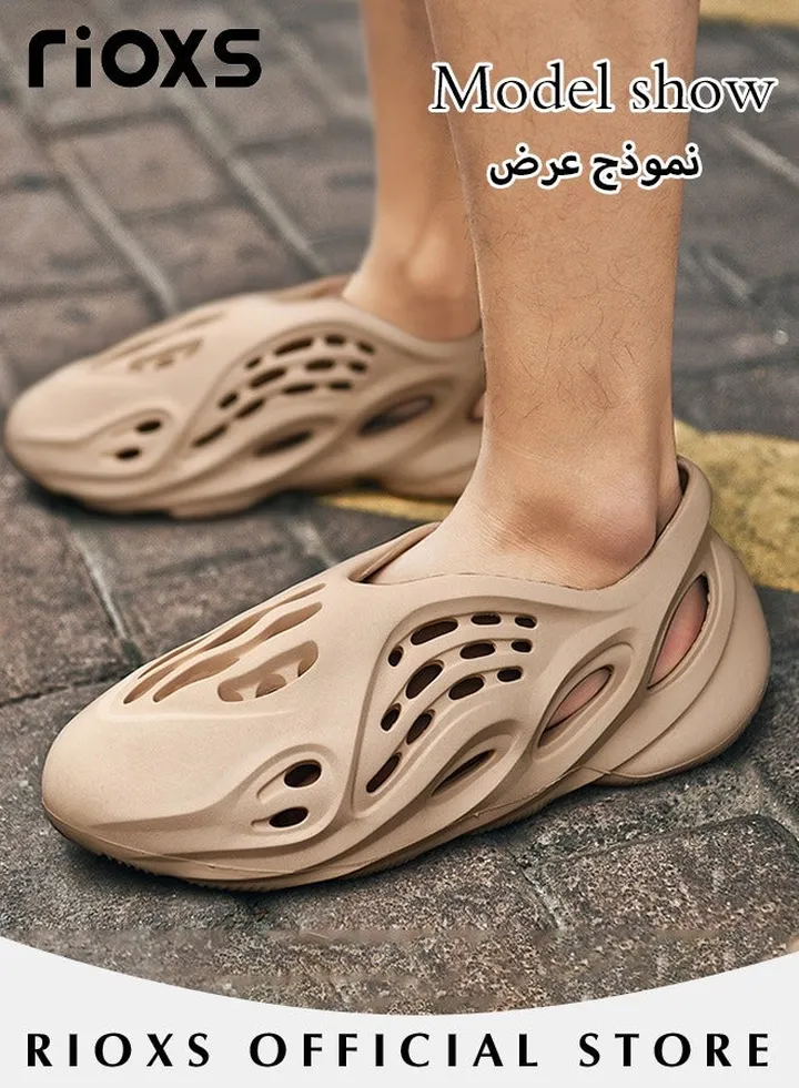 Men's Yeezy Foam Runner Slides Non-Slip Summer Sandals Closed Toe Lightweight Outdoor Indoor Beach Flat Shoes