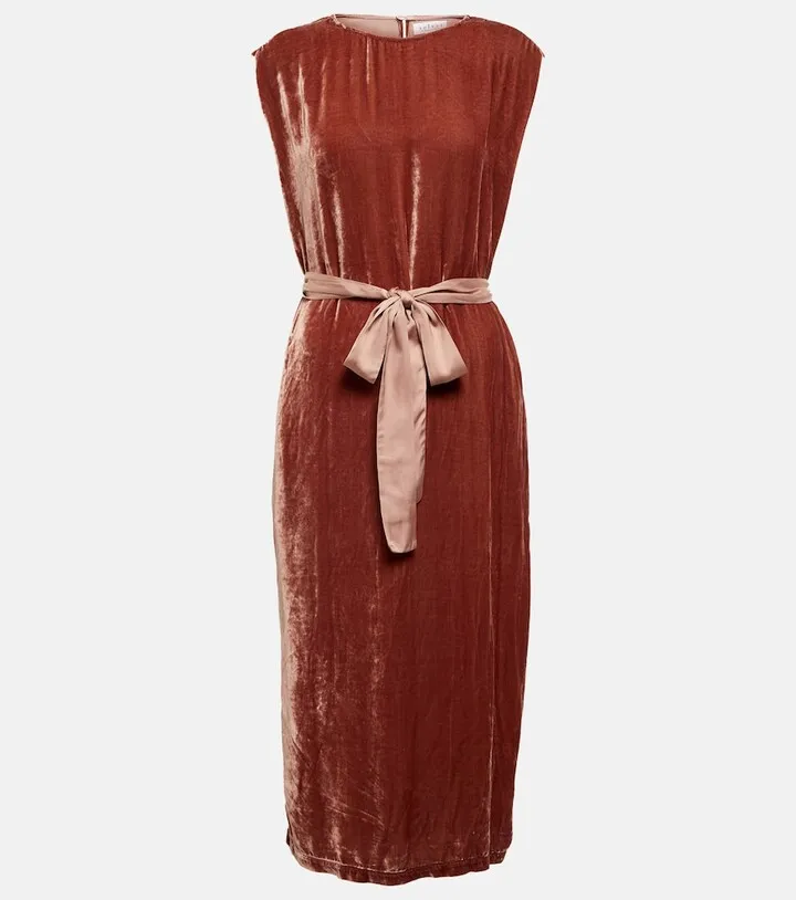 Kandace velvet midi dress