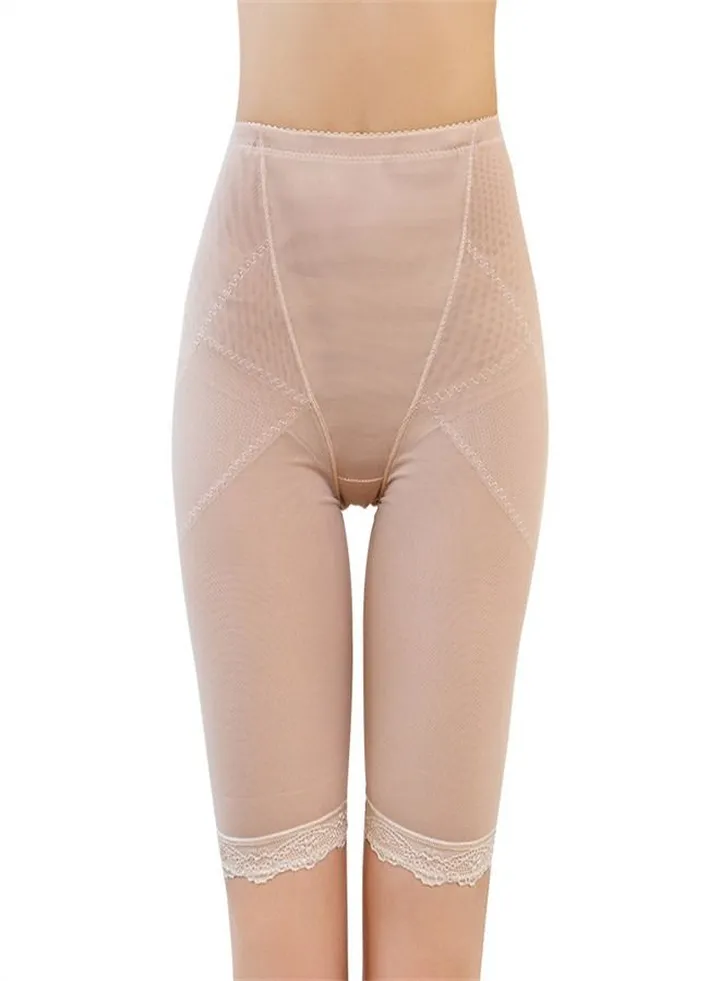 Safety Lace Body Shaping Thigh Pants Beige