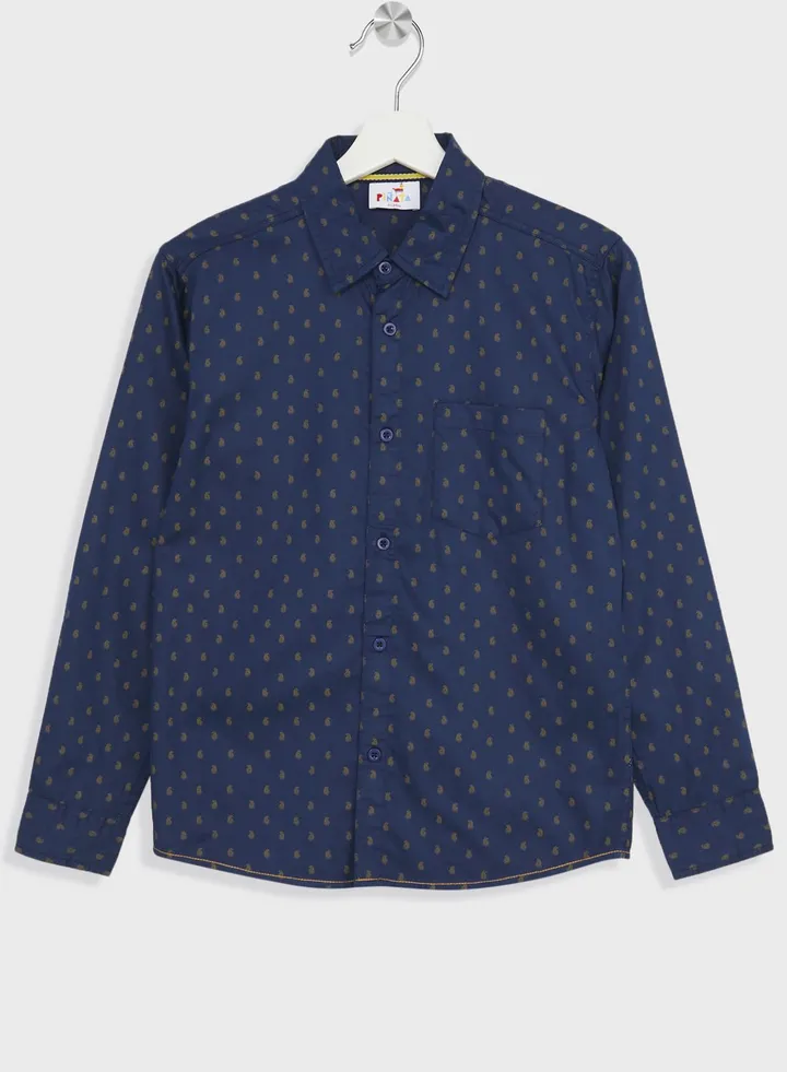 Boys All Over Printed Shirt With Pocket