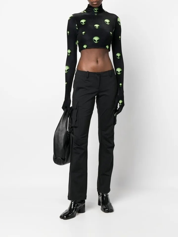 Extraterrestrial Turtleneck Gloved Top