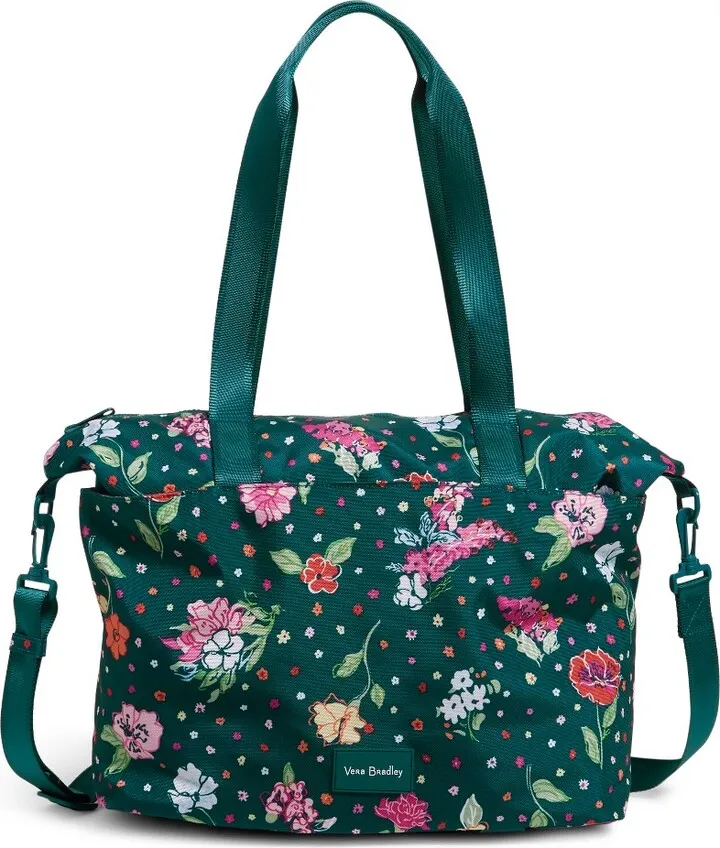 Vera Bradley Women's Recycled Tote Bag Hope Blooms Teal