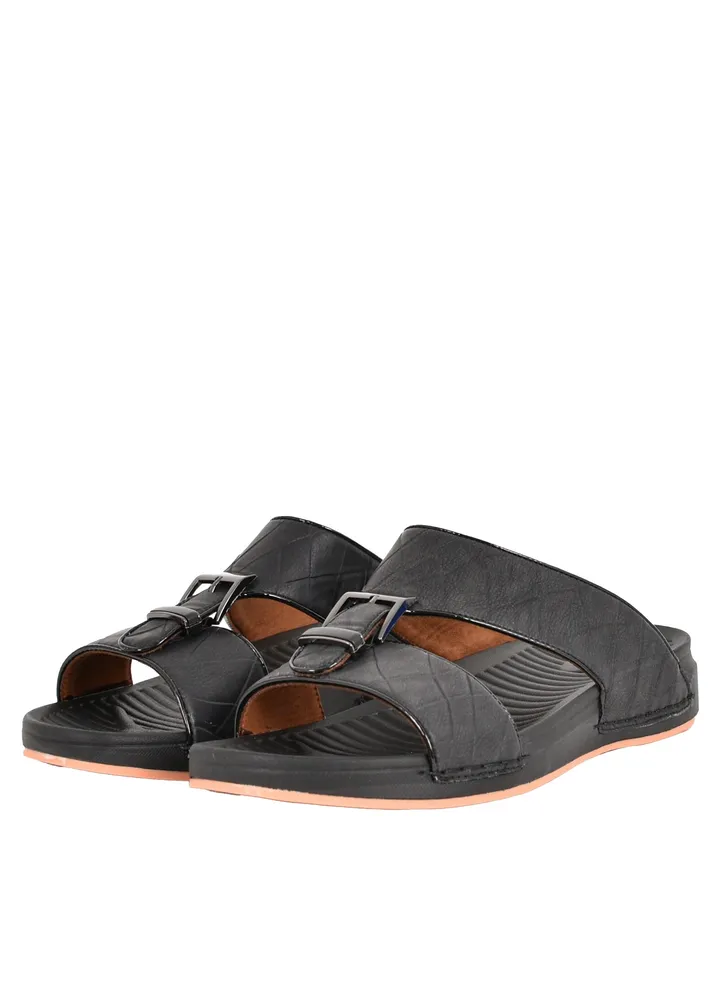 Mens Stylish Black Arabic Sandals