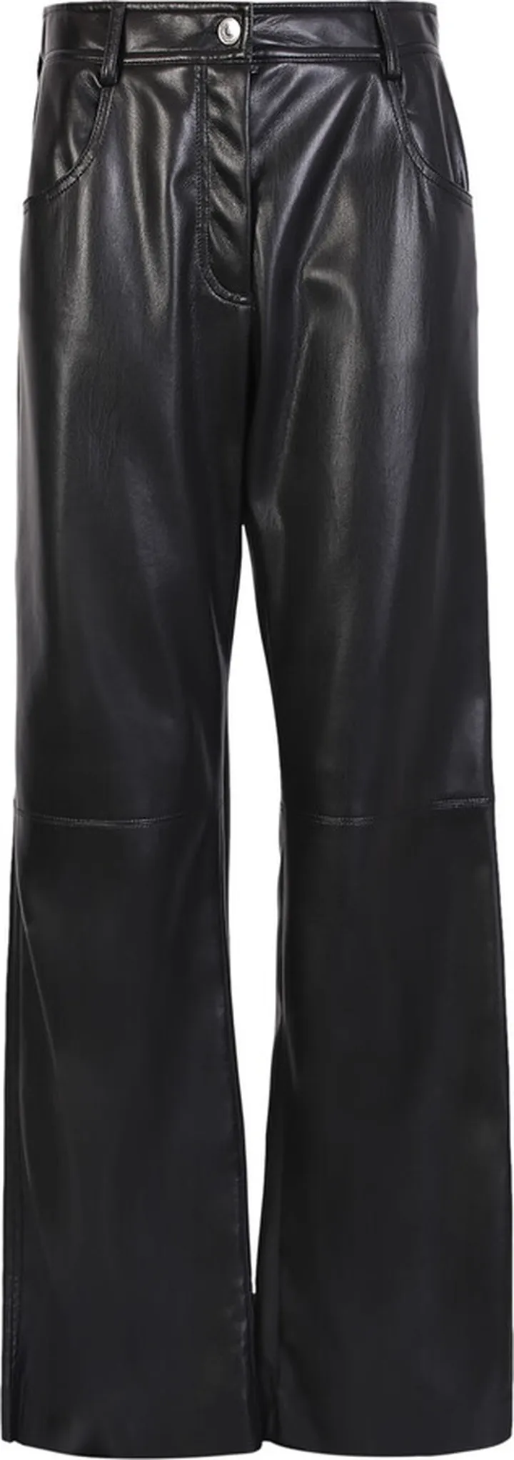 Straight Leg Trousers In Eco-nappa By . Must Have Garment That Can Never Be Missing In The Wardrobe; Minimal And Casual MSGM