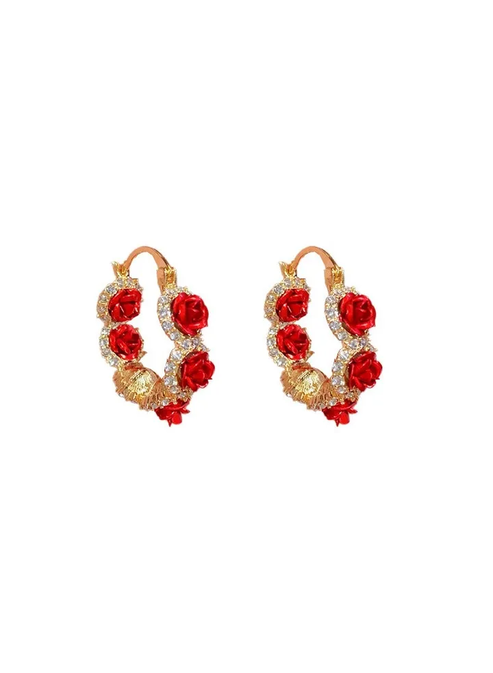 Red Rose Fashion Earrings