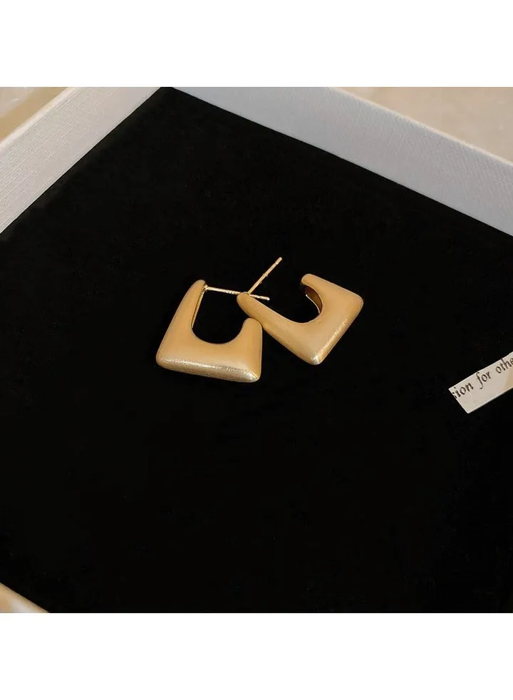 Gold Plated Trapeze Earrings